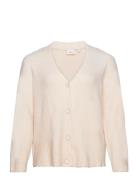 Carrositta Ls Vneck Card Knt Tops Knitwear Cardigans Cream ONLY Carmakoma