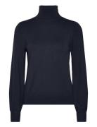 Basic Roll Neck Jumper, Lenzing™ Ecovero™ Tops Knitwear Turtleneck Navy Esprit Collection