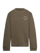 Lars Kids "It's Organic" Crew Sweat Tops Sweatshirts & Hoodies Sweatshirts Khaki Green Kronstadt