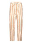 Harriet Evita Pants Gots Bottoms Trousers Straight Leg Beige Basic Apparel