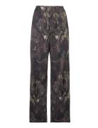 Mmjules Marble Pant Bottoms Trousers Wide Leg Black MOS MOSH