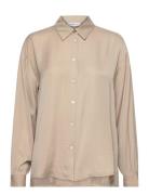 Mschnanella Maluca Shirt Tops Shirts Long-sleeved Beige MSCH Copenhagen