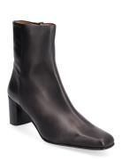 Praia Black Nappa Shoes Boots Ankle Boots Ankle Boots With Heel Black ATP Atelier
