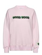 Leia Logo Sweatshirt Tops Sweatshirts & Hoodies Sweatshirts Pink Wood Wood