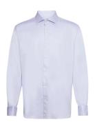 Twill Fabric Regular-Fit Suit Shirt With Cufflinks Tops Shirts Business Blue Mango
