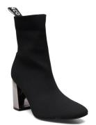 Biaellie Vol.2 Knit Boot Metallic Shoes Boots Ankle Boots Ankle Boots With Heel Black Bianco