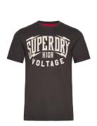 Retro Rock Graphic T Shirt Tops T-Kortærmet Skjorte Grey Superdry