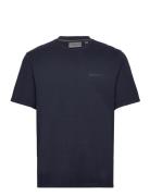 Overdyed Logo Loose Tee Tops T-Kortærmet Skjorte Navy Superdry