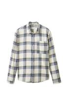 Relaxed Chec Tops Shirts Casual White Tom Tailor
