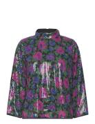 Yaslivo 3/4 Sequin Top S. Tops Blouses Long-sleeved Multi/patterned YAS
