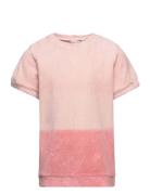 T-Shirt Ss Aop Terry Tops T-Kortærmet Skjorte Pink Minymo
