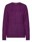Vikana L/S Detailed Knit /B Tops Knitwear Jumpers Purple Vila
