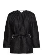 Quinn - Lace Texture Tops Blouses Long-sleeved Black Day Birger Et Mikkelsen