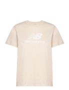 Sport Essentials Jersey Logo T-Shirt Sport T-shirts & Tops Short-sleeved Cream New Balance