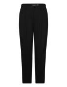 Satin-Stripe Wool Crepe Straight Pant Bottoms Trousers Suitpants Black Lauren Ralph Lauren