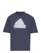 Future Icons Logo Piqué T-Shirt Tops T-Kortærmet Skjorte Navy Adidas Performance