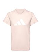 Tr-Es Logo T Sport T-shirts & Tops Short-sleeved Pink Adidas Performance