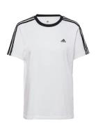 Essentials 3-Stripes T-Shirt Sport T-shirts & Tops Short-sleeved White Adidas Sportswear
