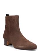 Mina Shoes Boots Ankle Boots Ankle Boots With Heel Brown Anonymous Copenhagen