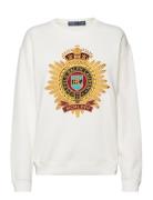 Embroidered-Crest Fleece Sweatshirt Tops Sweatshirts & Hoodies Sweatshirts White Polo Ralph Lauren