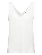 2Nd Carolina - Essential Linen Jersey Tops T-shirts & Tops Short-sleeved White 2NDDAY