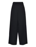 Echo Crepe Full Length Trouser Bottoms Trousers Wide Leg Black French Connection