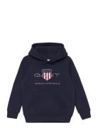 Archive Shield Raglan Hoodie Tops Sweatshirts & Hoodies Hoodies Navy GANT