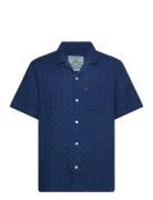The Sunset Camp Shirt Grid Ind Tops Shirts Short-sleeved Blue LEVI´S Men