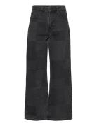 Ivy-Brooke Patchwork Jeans Wash Bla Bottoms Jeans Wide Black IVY Copenhagen