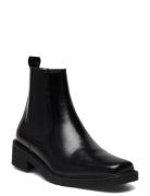 Booties - Block Heel - With Elas Shoes Boots Ankle Boots Ankle Boots With Heel Black ANGULUS