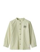 Shirt Embroidery Willum Tops Shirts Long-sleeved Shirts Green Wheat