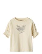 T-Shirt S/S Norma Tops T-Kortærmet Skjorte Yellow Wheat