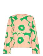 Trivia Unikko Tops T-shirts & Tops Long-sleeved Green Marimekko