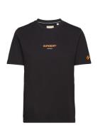 Sportswear Logo Relaxed Tee Sport T-shirts & Tops Short-sleeved Black Superdry