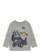 Nmmjerano Batwheels Ls Top Wab Tops T-shirts Long-sleeved T-Skjorte Grey Name It