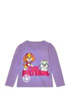 Nmfjumina Pawpatrol Ls Top Noos Cplg Tops T-shirts Long-sleeved T-Skjorte Purple Name It