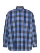 Bt - Flex Textred Tartan Rf Shrt Tops Shirts Casual Blue Tommy Hilfiger