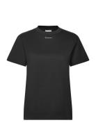Metallic Micro Logo T Shirt Tops T-shirts & Tops Short-sleeved Black Calvin Klein