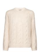 D6Flory Cable Sweater Tops Knitwear Jumpers Cream Dante6
