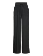 Kamilia Long Wide Pants Hw Bottoms Trousers Wide Leg Black Kaffe