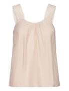 Crlinga Top Tops T-shirts & Tops Sleeveless Beige Cream