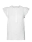 Mljuana Lia Wo Cap Sleeve Top 2F Tops T-shirts & Tops Short-sleeved White Mamalicious