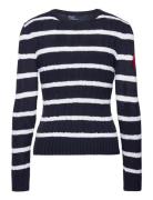 Anchor-Motif Cable Cotton Sweater Tops Knitwear Jumpers Navy Polo Ralph Lauren