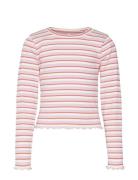 Vmhelle Ls Stripe Top Jrs Girl Tops T-shirts Long-sleeved T-Skjorte Multi/patterned Vero Moda Girl