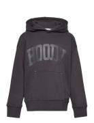 Over Printed Hoody Tops Sweatshirts & Hoodies Hoodies Black Tom Tailor