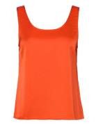 Viellette S/L Top/Su - Noos Tops T-shirts & Tops Sleeveless Orange Vila