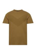 Chevron T-Shirt Tops T-Kortærmet Skjorte Beige Lyle & Scott