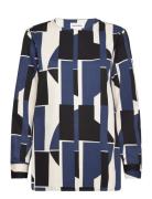 Freimi Sermi Tops Blouses Long-sleeved Blue Marimekko