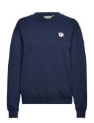 Leiot Unikko Placement Tops Sweatshirts & Hoodies Sweatshirts Navy Marimekko