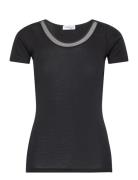 Juliana T-Shirt Short Sleeve Tops T-shirts & Tops Short-sleeved Black Femilet